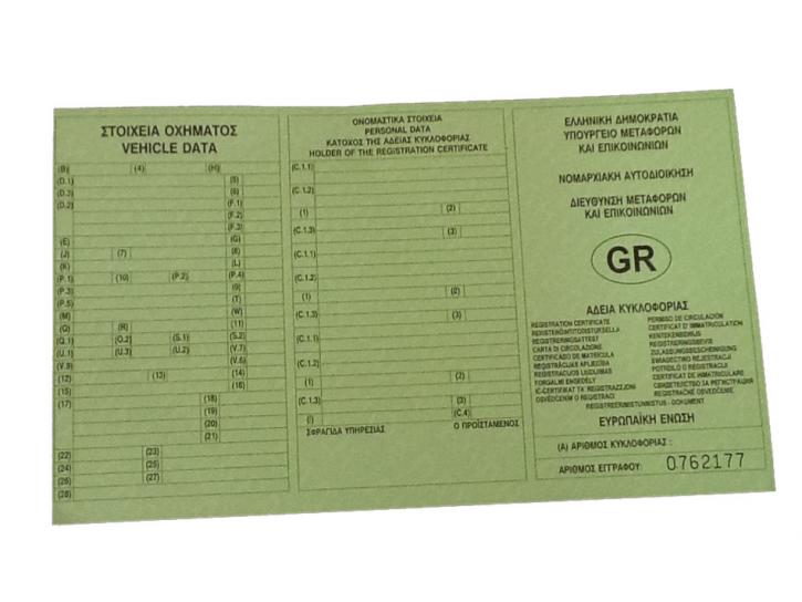 Άδεια κυκλοφορίας αυτοκινήτου